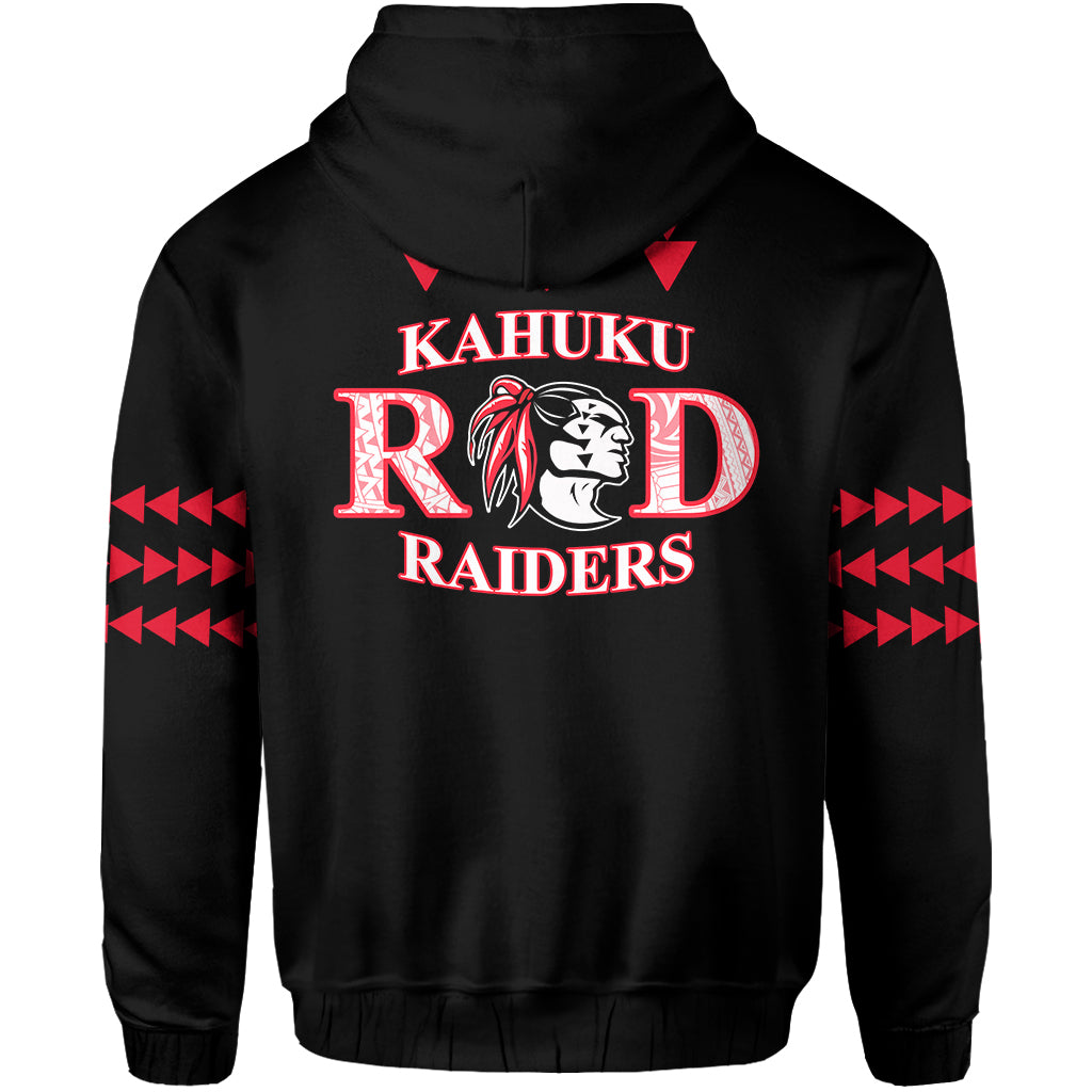 Red Raiders Zip Hoodie Kahuku School LT13 - Polynesian Pride