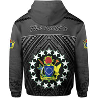 The Kukis Zip Hoodie Cook Islands Rugby Black LT13 - Polynesian Pride