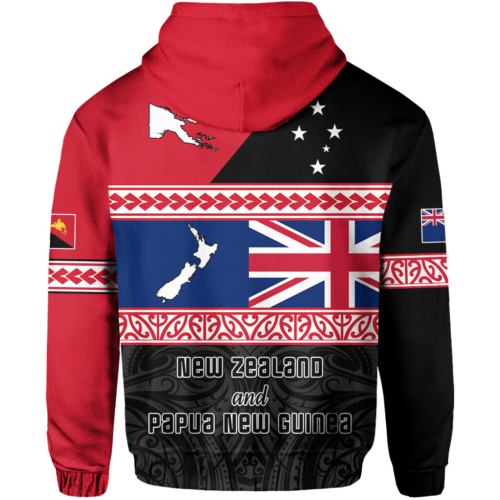 Papua New Guinea New Zealand Hoodie Maori PNG and NZ LT13 - Polynesian Pride