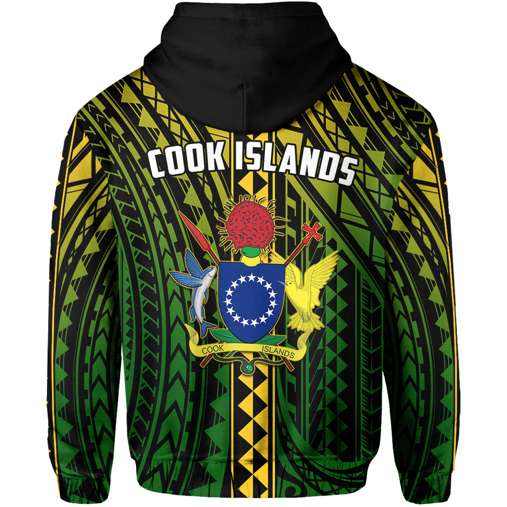 Cook Islands Zip Hoodie Polynesian Pattern Stars LT13 - Polynesian Pride
