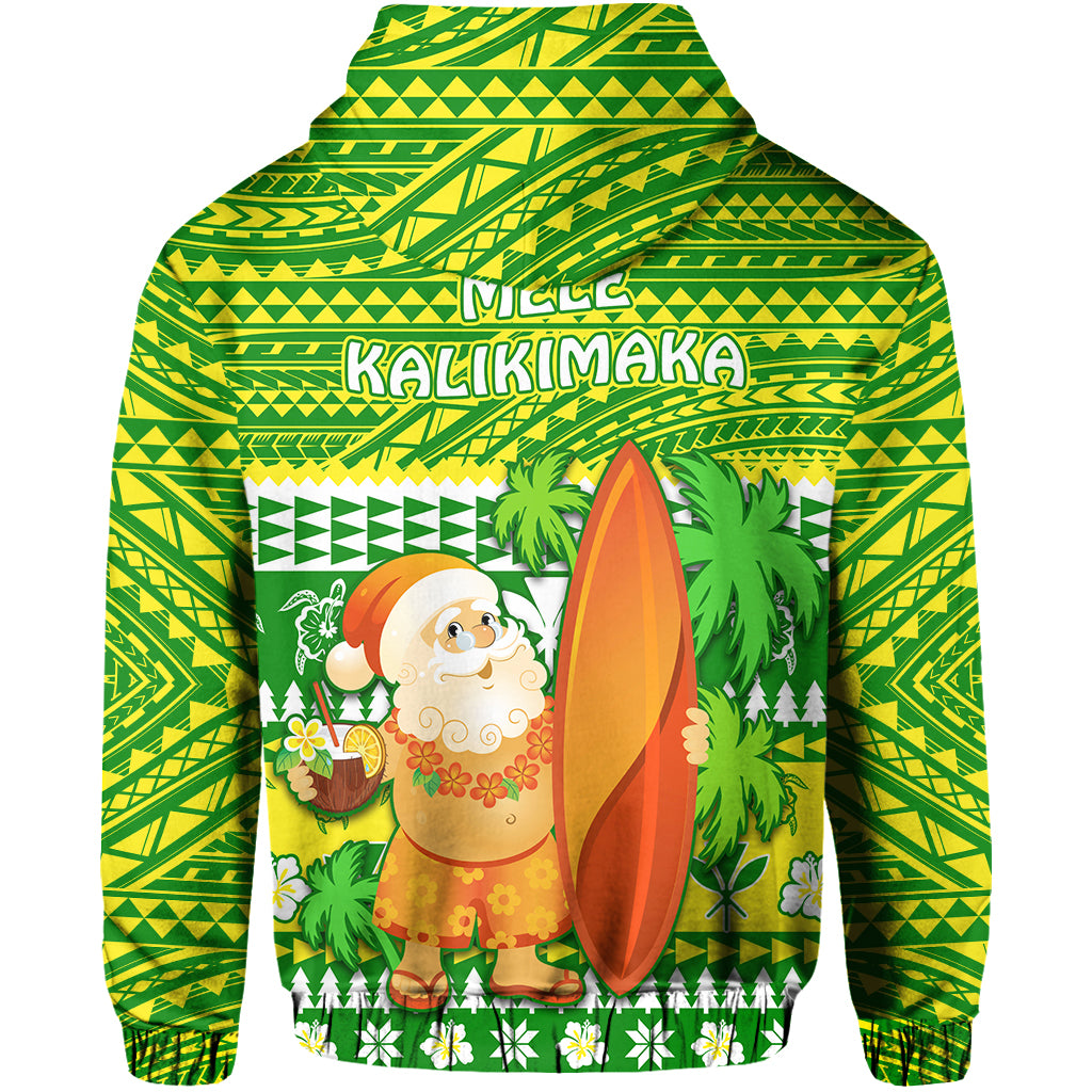 Custom Hawaii Christmas Hoodie Polynesian Mele Kalikimaka Santa Claus LT13 - Polynesian Pride