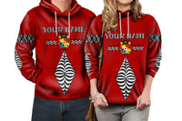 Custom Tonga Polynesian Couple Hoodie Ngatu Valentine Tongan KING and QUEEN LT13 6XL - Polynesian Pride