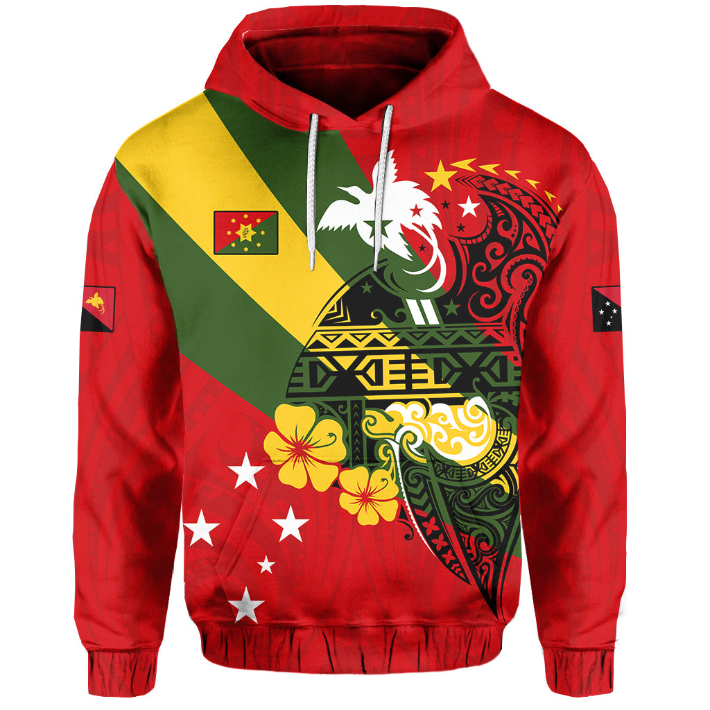 Eastern Highlands Province Hoodie Peaceful PNG LT13 Unisex Red - Polynesian Pride
