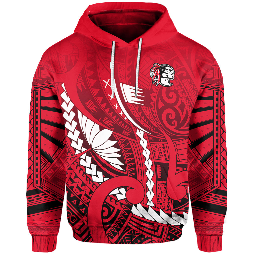 Kahuku Shool Hoodie Enthusiasm Red Raiders LT13 Unisex Red - Polynesian Pride