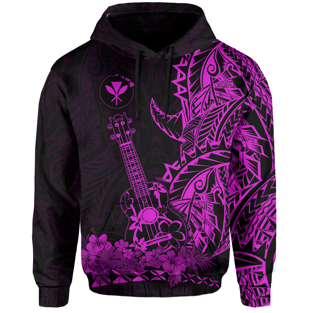 Hawaii Polynesian Hoodie Ukulele Purple LT13 Unisex Purple - Polynesian Pride