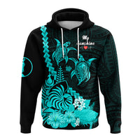 Custom New Caledonia Valentine Couple Love Hoodie My Sunshine Polynesia Turtle Turquoise LT14 - Polynesian Pride