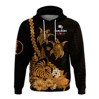 Custom New Caledonia Valentine Couple Love Hoodie My Sunshine Polynesia Turtle Gold LT14 - Polynesian Pride