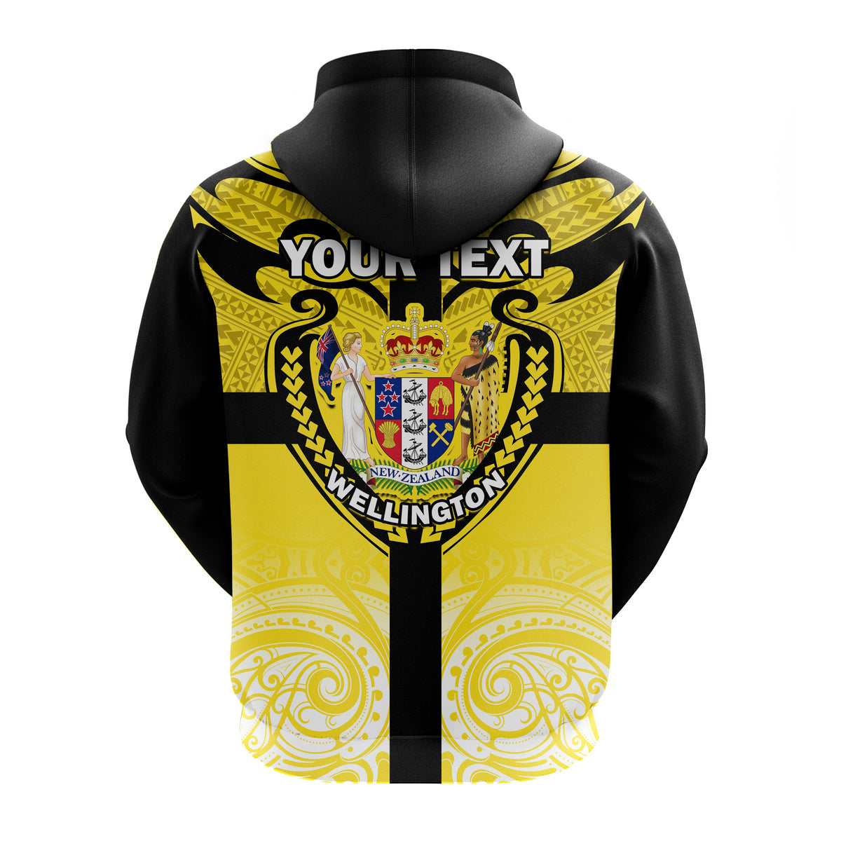 Custom Wellington Hoodie New Zealand Maori Pattern LT14 - Polynesian Pride