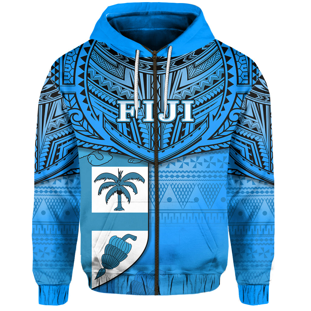 Fiji Creative Zip Hoodie Love Country LT13 Unisex Blue - Polynesian Pride