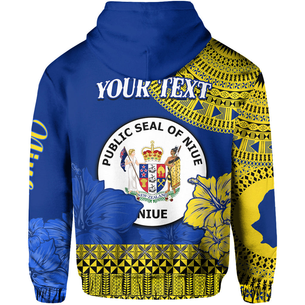 Custom Niue Hiapo Hoodie Rock of Polynesia Tapa Niuean Crab Happy Day LT13 - Polynesian Pride