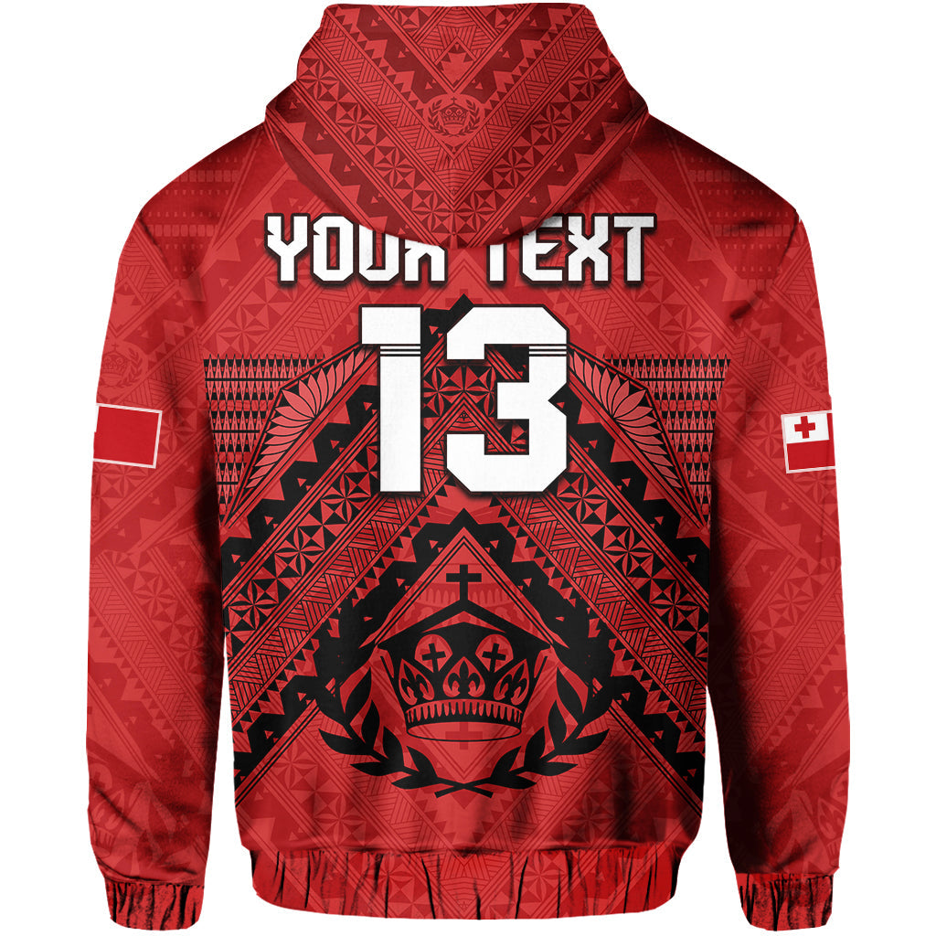(Custom Text and Number) Tonga Rugby MMT Hoodie Ngatu Mate Maa Tonga Simple LT13 - Polynesian Pride