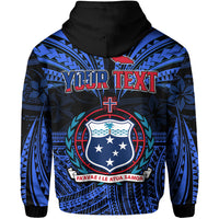 Custom Samoa Tatau Hoodie Blue Polynesian Proud Samoan LT13 - Polynesian Pride