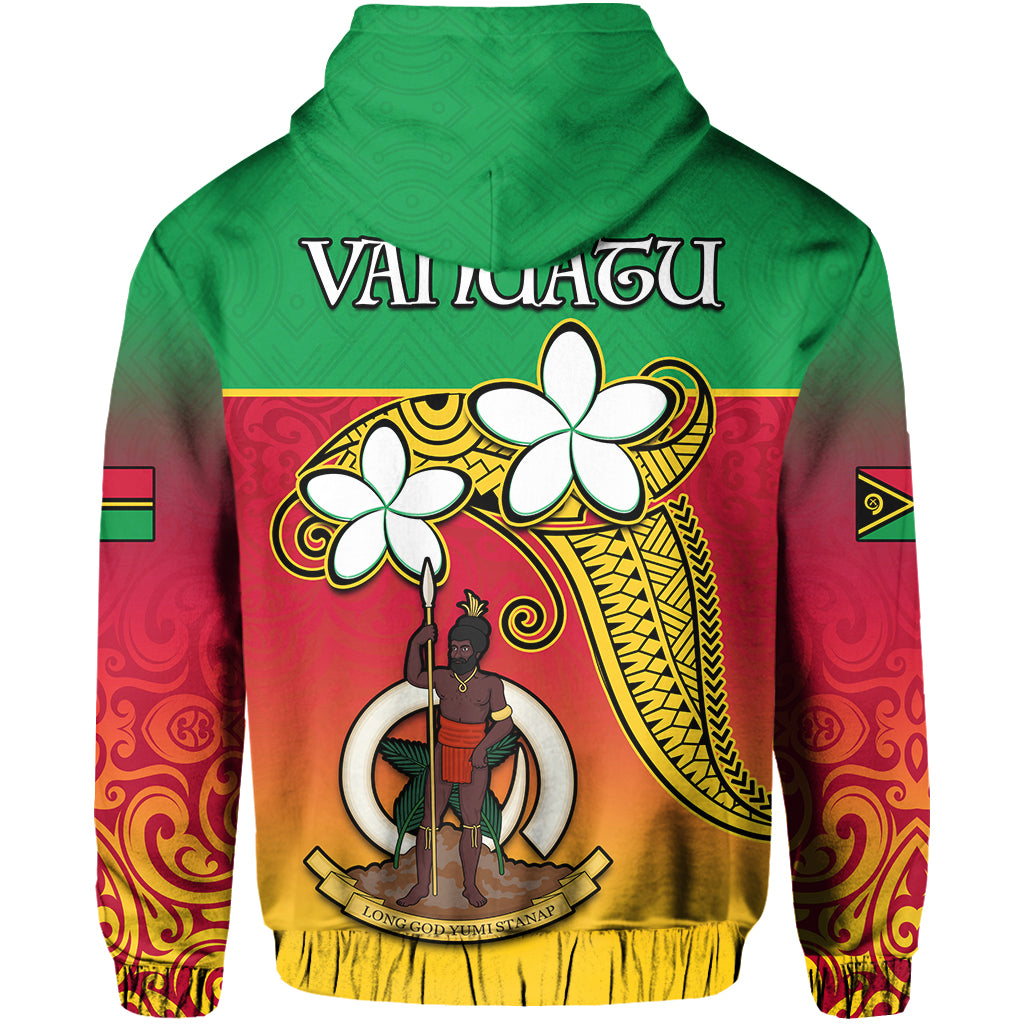 Vanuatu Novelty Hoodie Frangipani Tropical Spa Flower LT13 - Polynesian Pride