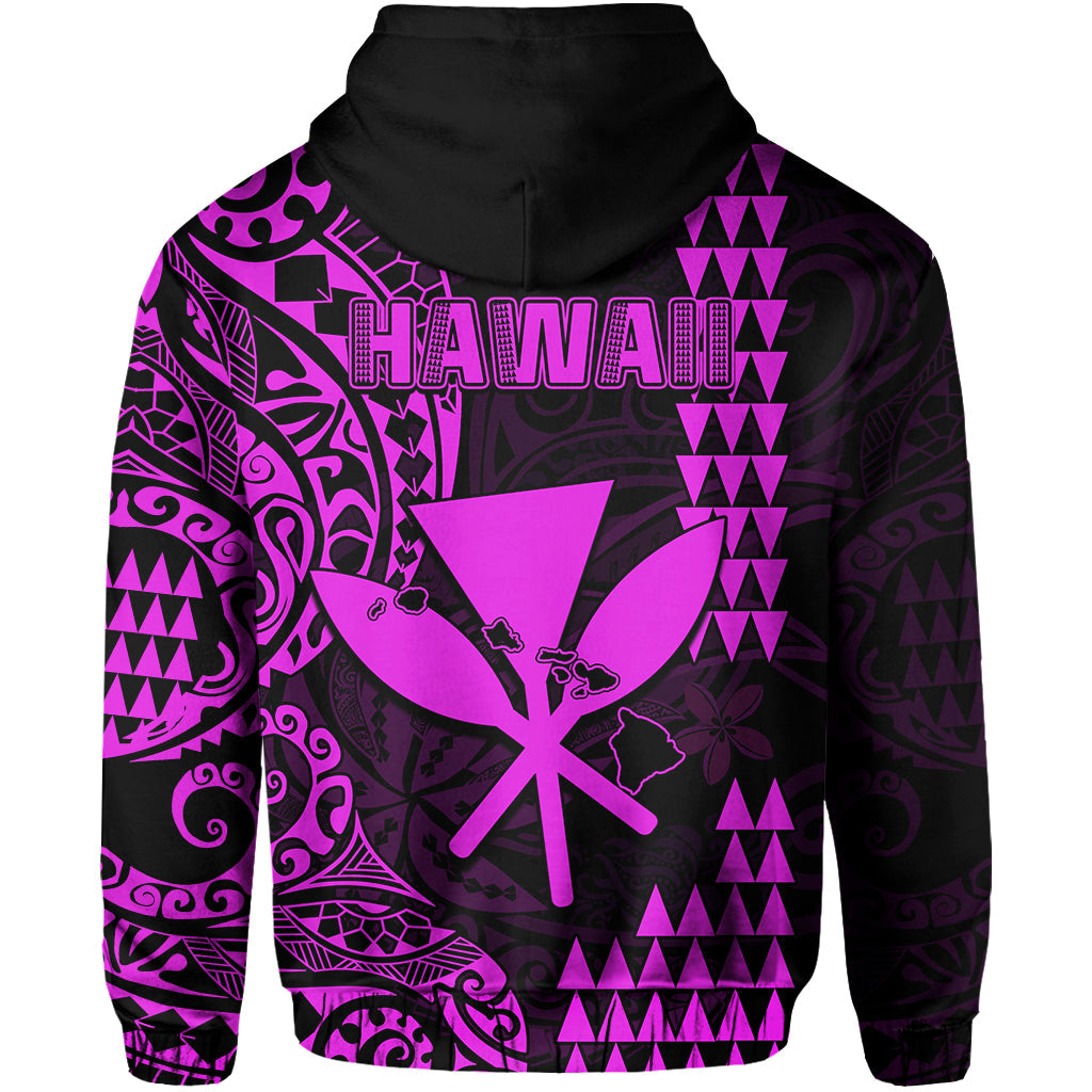 Hawaii Day Kakau Hoodie Proud To Be Hawaiian Purple King Kamehameha and Kanaka Maoli LT13 - Polynesian Pride