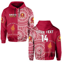 (Custom Text and Number) Beulah Tonga College Hoodie Class of Year Tongan Ngatu Pattern LT14 Hoodie Maroon - Polynesian Pride