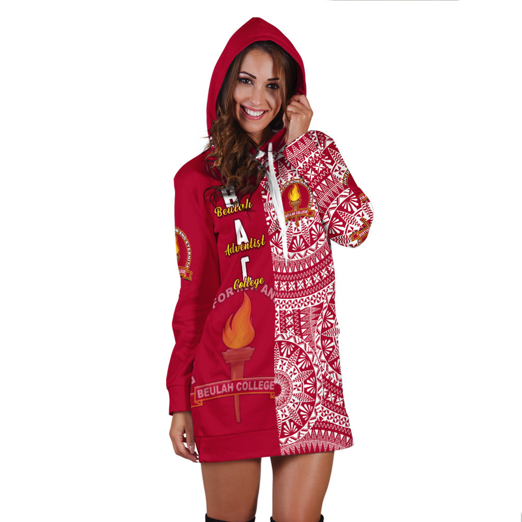 (Custom Personalised) Beulah Tonga College Hoodie Dress Tongan Ngatu Pattern LT14 - Polynesian Pride