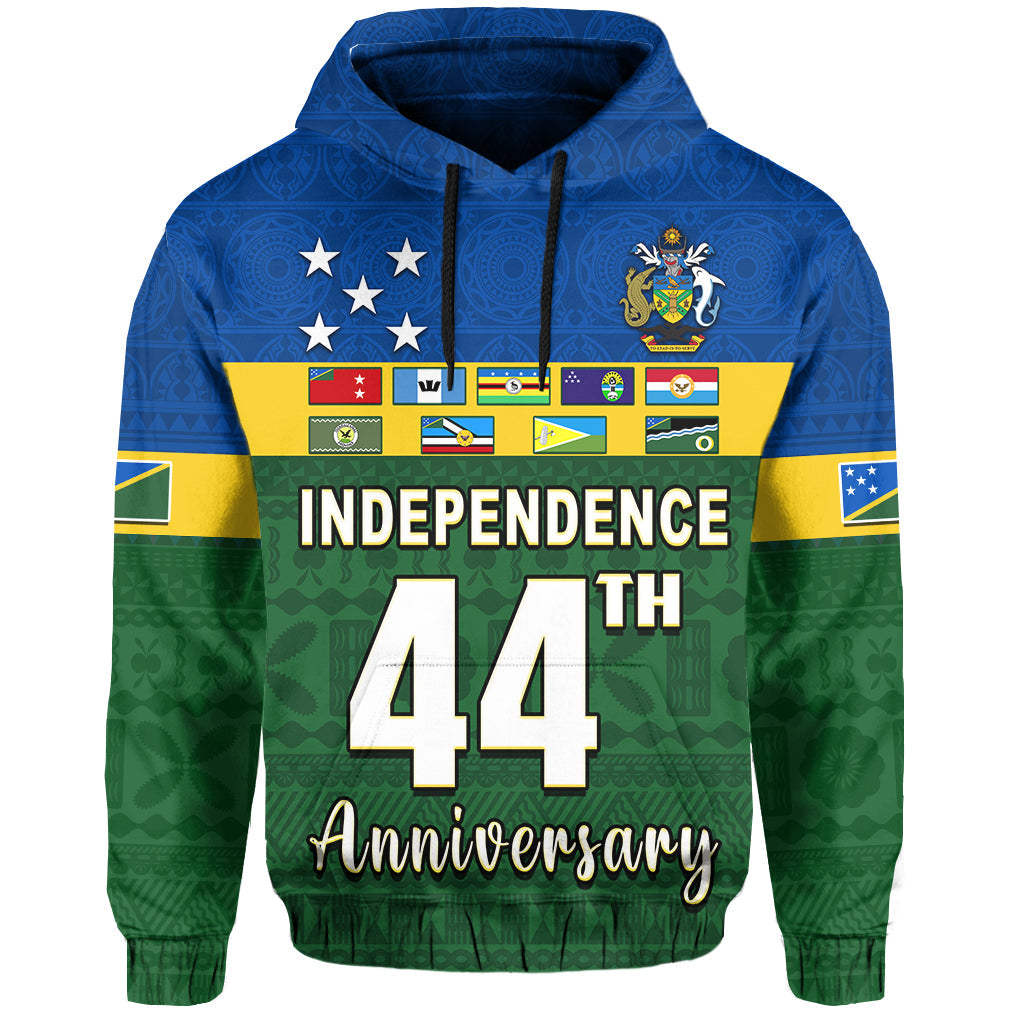 Solomon Islands National Day Hoodie Independence Day Tapa Pattern LT13 Hoodie Green - Polynesian Pride