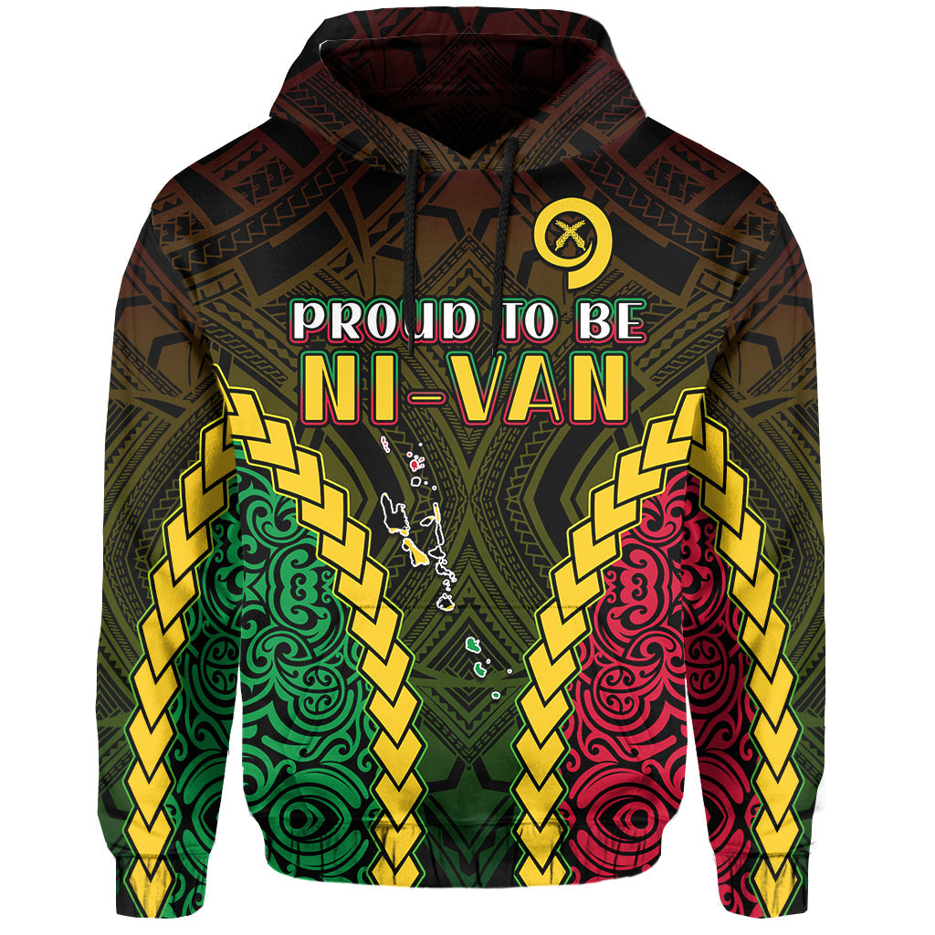 Vanuatu Indigenous Hoodie Proud To Be Ni Vanuatu Polynesian Pattern LT13 Black - Polynesian Pride