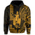 Hawaii Day Kakau Hoodie Proud To Be Hawaiian Gold King Kamehameha and Kanaka Maoli LT13 Pullover Hoodie Gold - Polynesian Pride