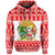 Hawaii Christmas Hoodie Kanaka Polynesian Santa Claus Mele Kalikimaka LT14 Pullover Hoodie Red - Polynesian Pride