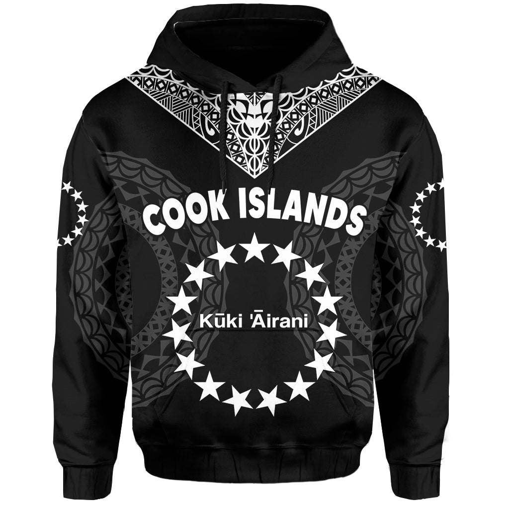 Custom Islands Hoodie Circle Pattern Mix Sea Turtle Black Version LT14 - Polynesian Pride
