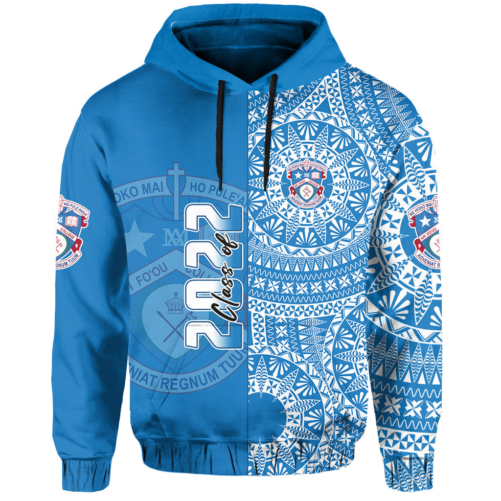 (Custom Text and Number) Apifoou Tonga College Hoodie Class of Year Tongan Ngatu Pattern LT14 - Polynesian Pride