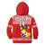 (Custom Text And Number) Tonga Rugby Hoodie KID Mate Maa Tonga Pacific Ngatu White LT14 - Polynesian Pride