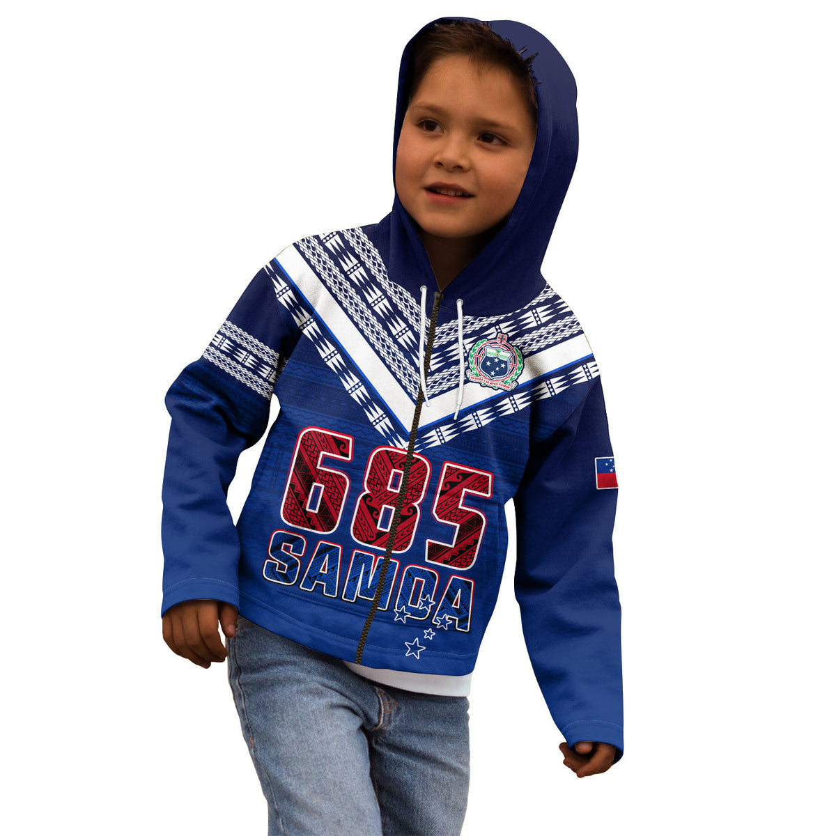 Samoa 685 Hoodie KID Uso Aso Uma Toa Samoa Rugby History Made LT13 - Polynesian Pride