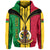 Custom Vanuatu Hoodie Pig Tusk Polynesian LT13 Zip Hoodie Yellow - Polynesian Pride