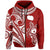 Rarotonga Cook Islands Hoodie Turtle and Map Style Red LT13 - Polynesian Pride