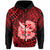 Hawaii Hoodie Kalani High School Tribal Kakau LT14 Zip Hoodie Red - Polynesian Pride