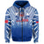 Samoa Rugby Hoodie Toa Samoa Polynesian Pacific Navy Version LT14 Zip Hoodie Blue - Polynesian Pride