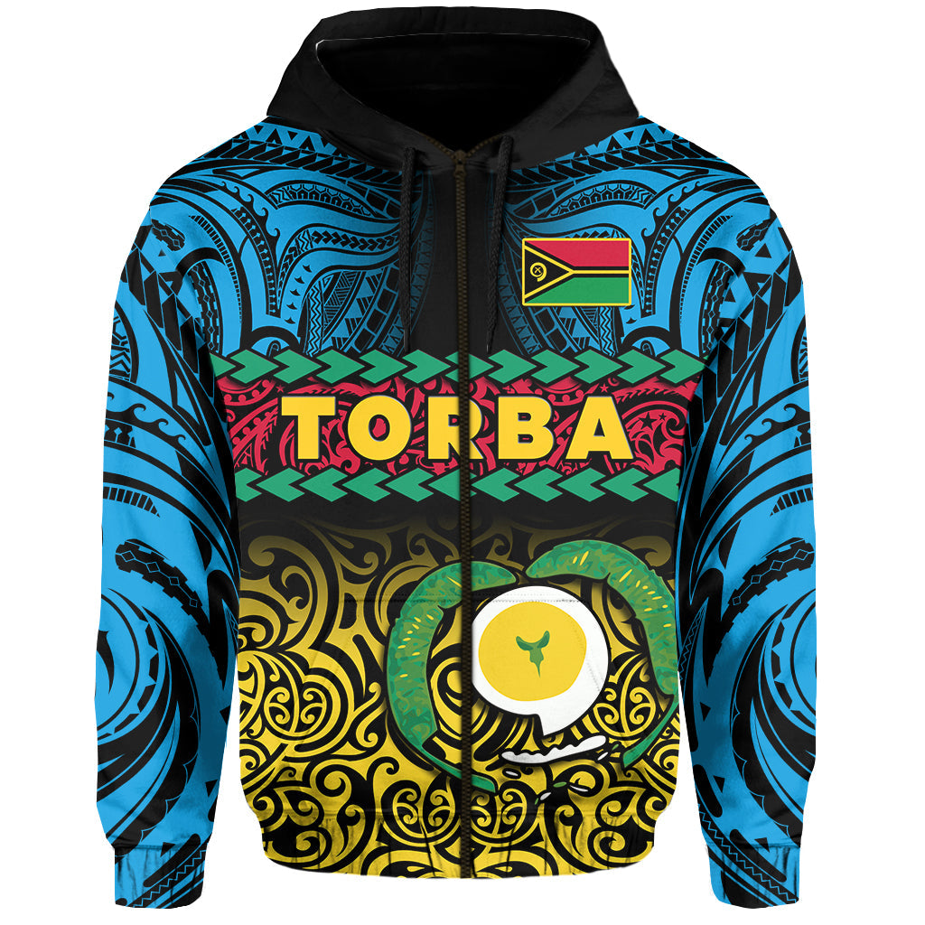Custom Torba Province Hoodie Vanuatu Pig Tusk Polynesian Flag Style LT14 - Polynesian Pride