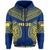 Niue Hoodie Hiapo Mix Polynesian Happy Constitution Day LT14 Zip Hoodie Blue - Polynesian Pride