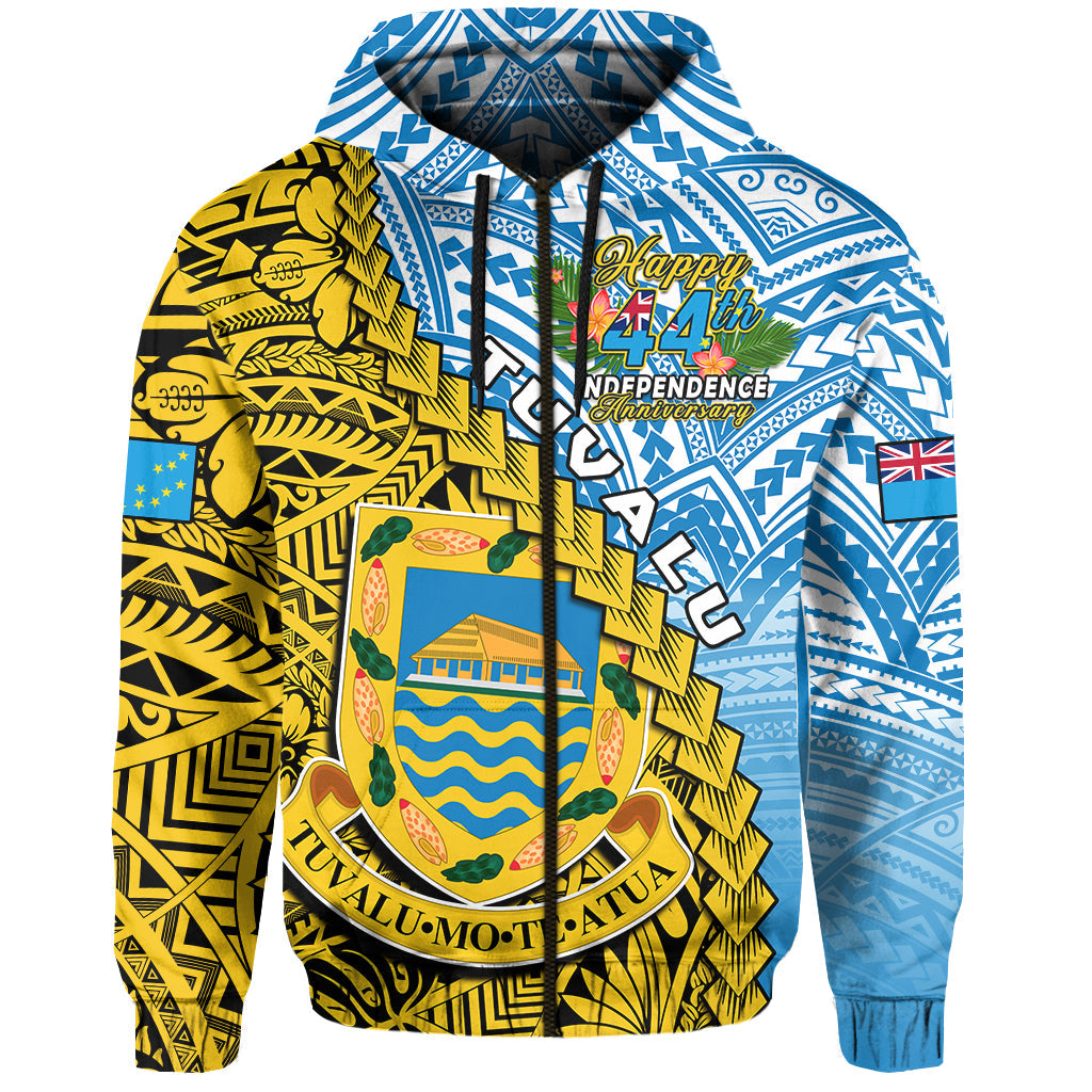 Custom Tuvalu 1978 Hoodie Happy 44th Independence Anniversary Polynesian Pattern LT14 - Polynesian Pride