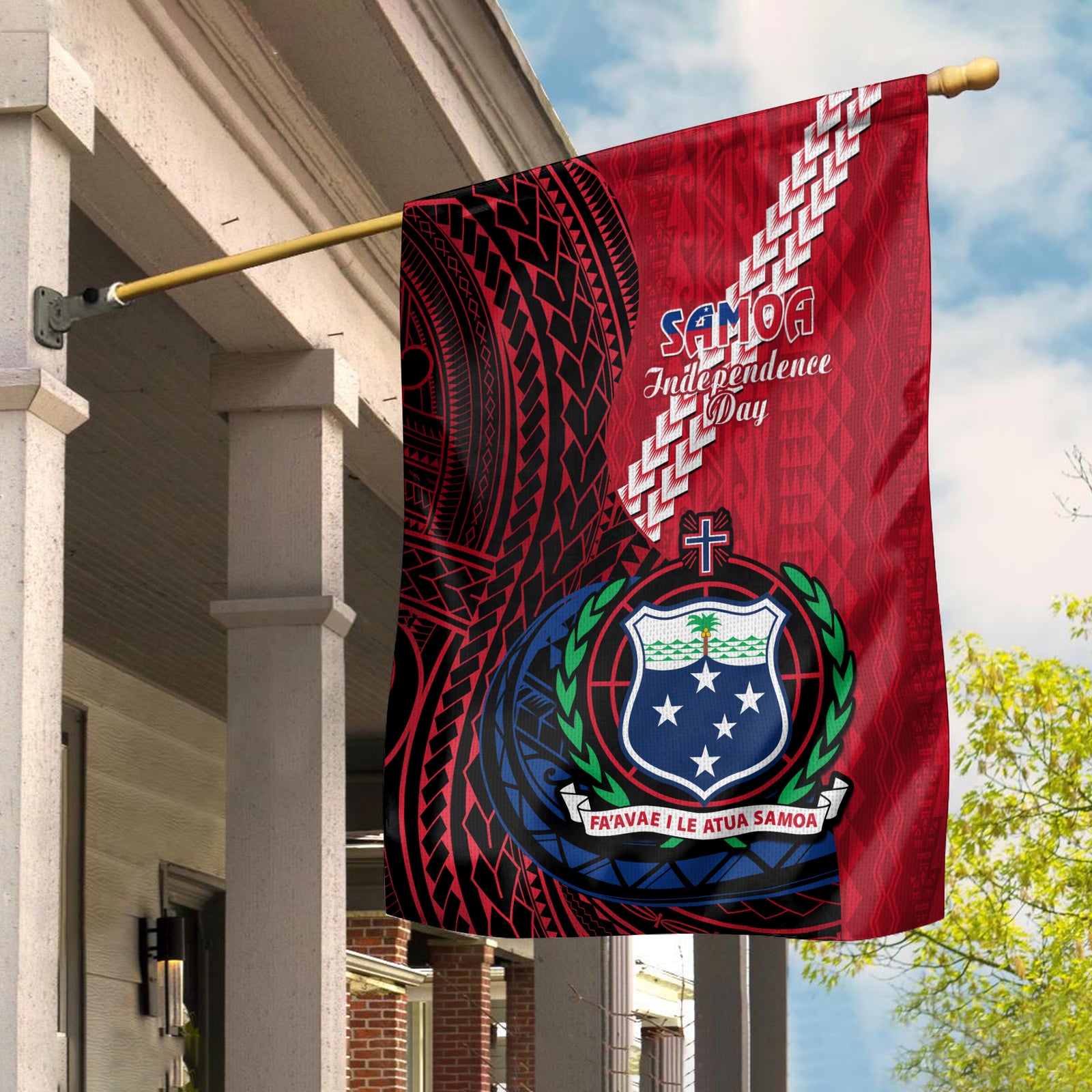 Samoa Flag Happy Independence Day Samoan Red Pattern LT14 - Polynesian Pride