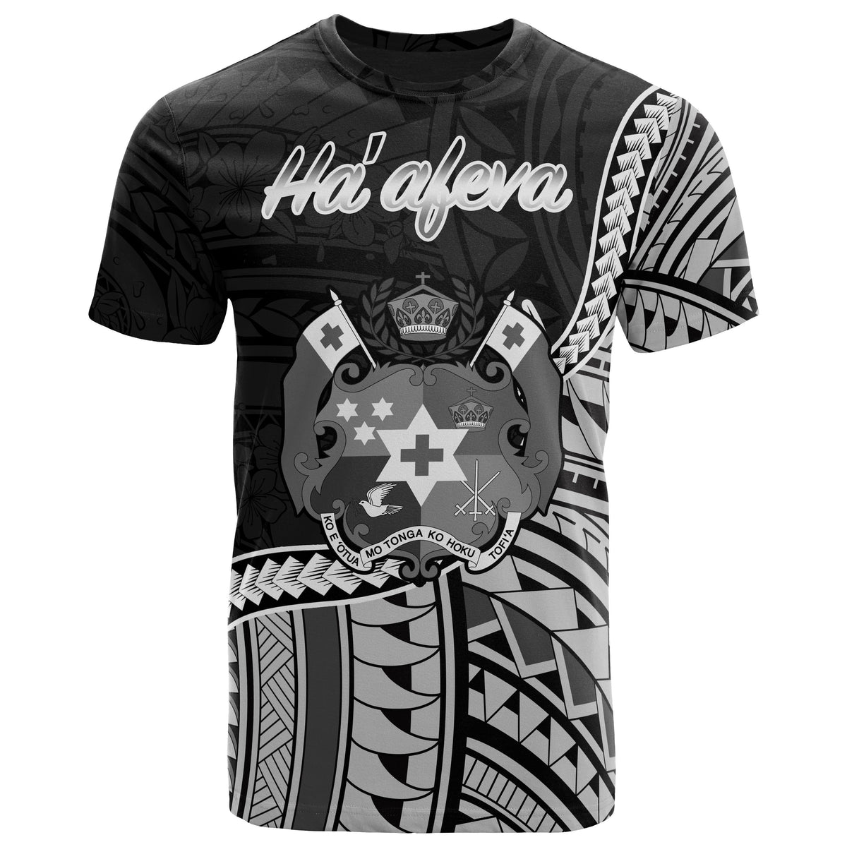 Tonga T Shirt Ha afeva Polynesian Patterns Unisex Black - Polynesian Pride
