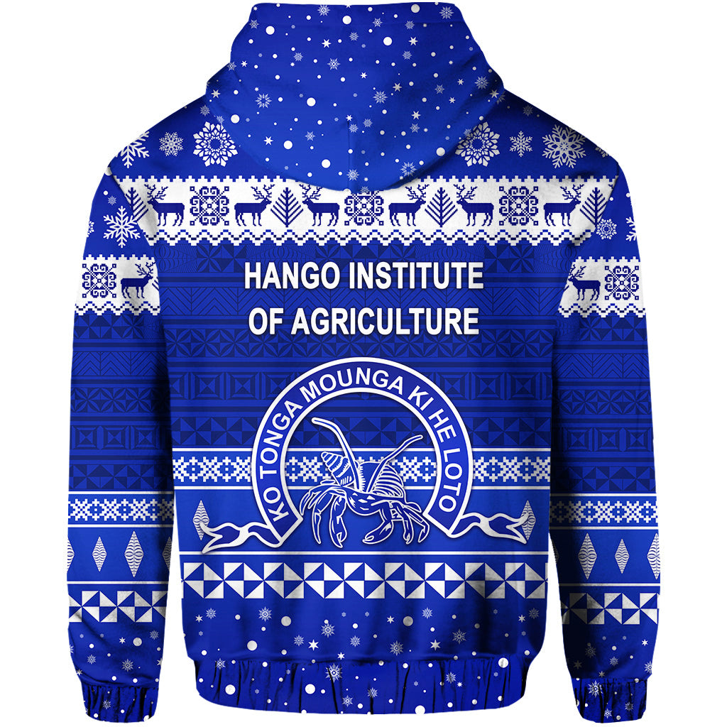 Hango Institute of Agriculture Christmas Zip Hoodie Simple Style LT8 - Polynesian Pride