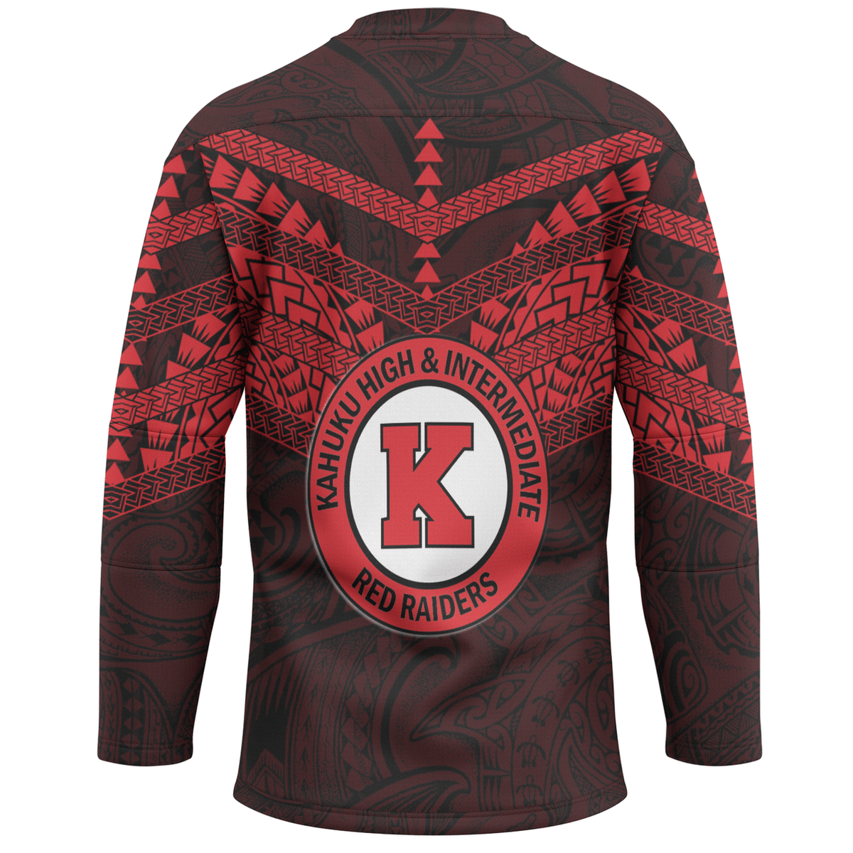 Hawaii Hockey Jersey - Kahuku High And Intermediate School Logo LT10 - Polynesian Pride