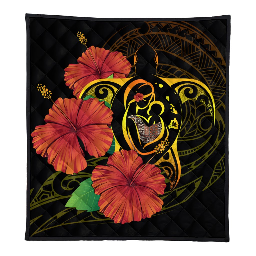 Hawaii Quilt - Hawaii Turtle Premium Quilt Mothers Day Kanaka Maoli AH Black - Polynesian Pride