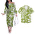 Matching Hawaiian Outfits Hawaii Flowers Long Sleeve Dress And Hawaiian Shirt Green Style Green - Polynesian Pride