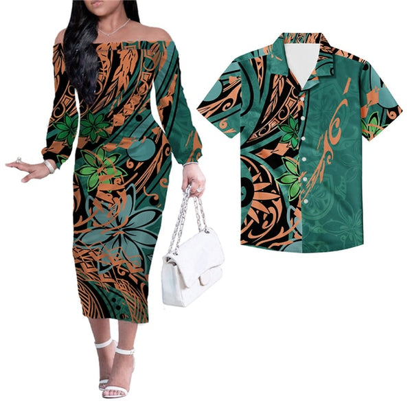 Tahiti Custom Personalised Hawaiian Shirt Tahitian Plumeria Flowers Mix Tribal Patterns main image 0