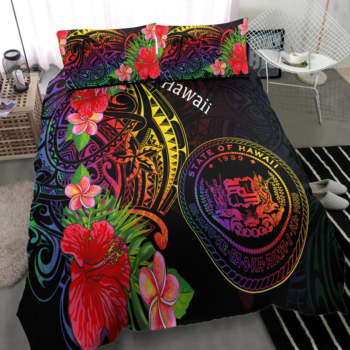 Hawaii Bedding Set - Tropical Hippie Style - Polynesian Pride