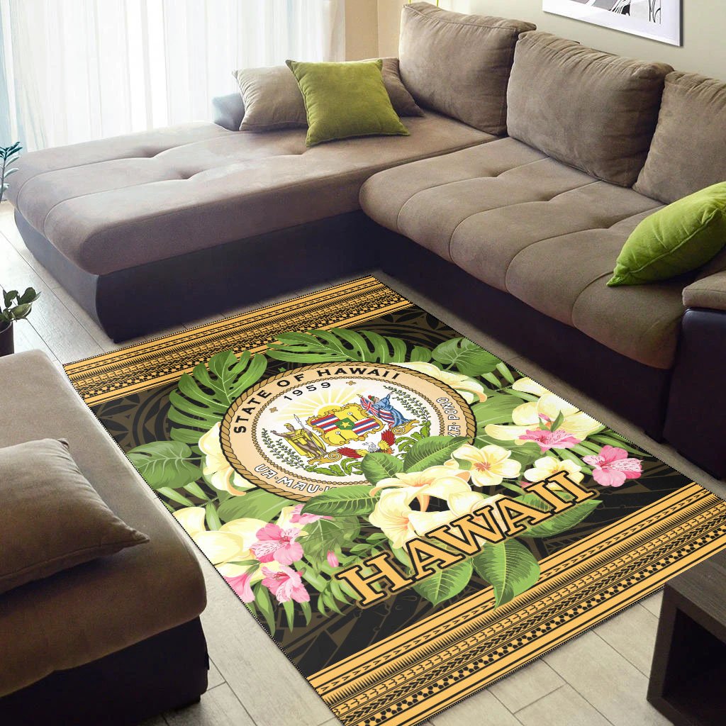 Hawaii Area Rug - Polynesian Gold Patterns Collection - Polynesian Pride