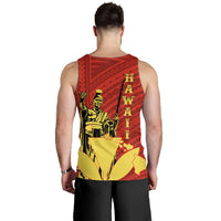 Hawaiian King Kanaka Map Polynesian Men's Tank Top - Royal - Hala Style - AH - Polynesian Pride