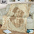 Hawaii Anchor Hibiscus Flower Vintage Premium Blankets - AH - Beige - Polynesian Pride