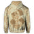 Hawaii Anchor Hibiscus Flower Vintage Zip Hoodie Beige - Polynesian Pride
