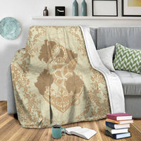 Hawaii Anchor Hibiscus Flower Vintage Premium Blankets - AH - Beige - Polynesian Pride