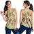 Hawaii Anchor Hibiscus Flower Vintage Racerback Tank - AH - Beige Black - Polynesian Pride