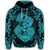 Hawaiian Anchor Hibiscus Flower Vintage Hoodie Blue - Polynesian Pride